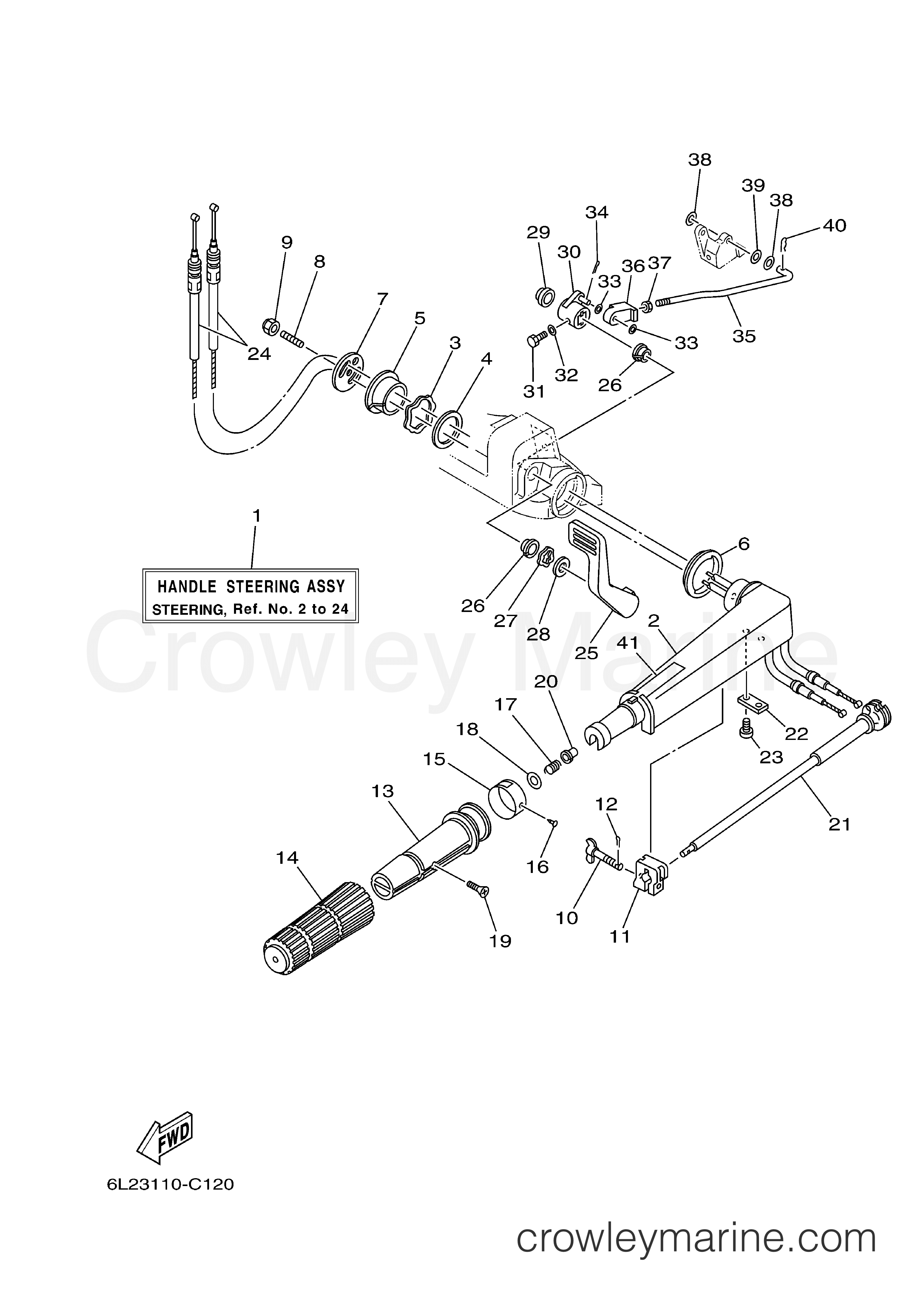 Yamaha Motors 25MSHD - STEERING