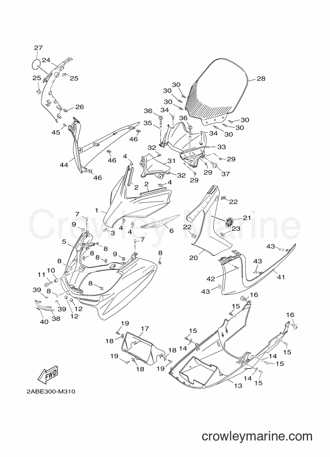 Yamaha Motors YP125RA (2ABE) [030] - WINDSHIELD