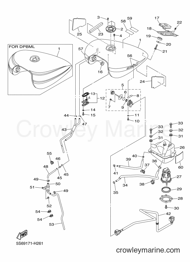 2009 Cruiser XVS1300CT - XVS1300CT (5S69) [020] - FUEL TANK
