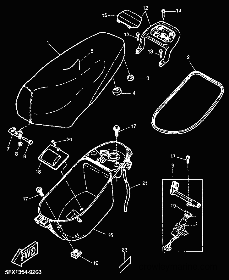 2001 Scooter CW50RS - CW50RS (5FXM) [030] - SEAT & CARRIER