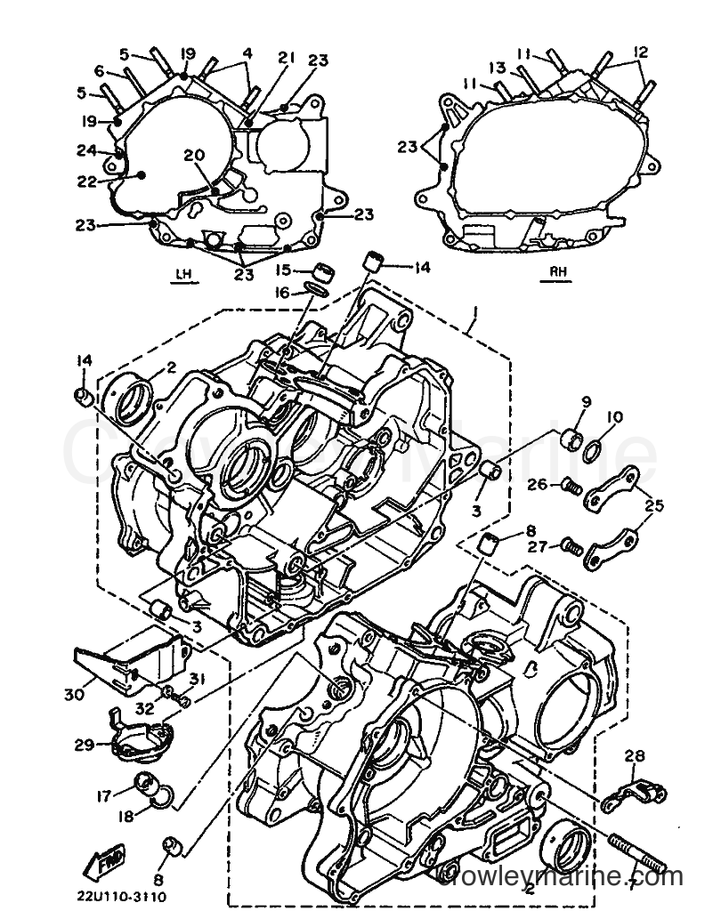 1983 Cruiser XV500 - XV500 (26R0) [010] - CRANKCASE