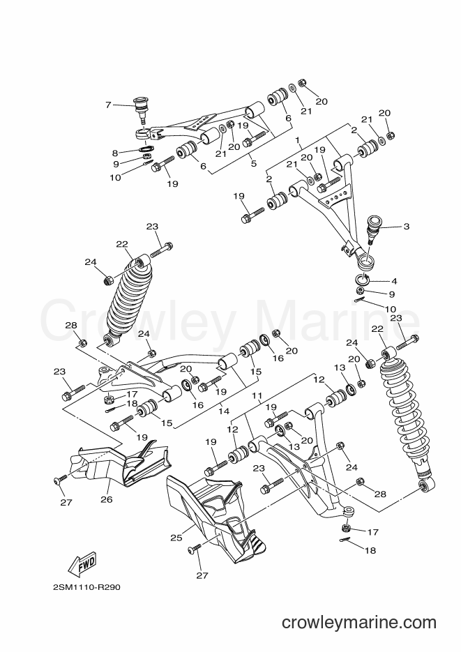 2018 ATV YFM700FWBD - YFM700FWBD (B32D) [010] - FRONT SUSPENSION & WHEEL
