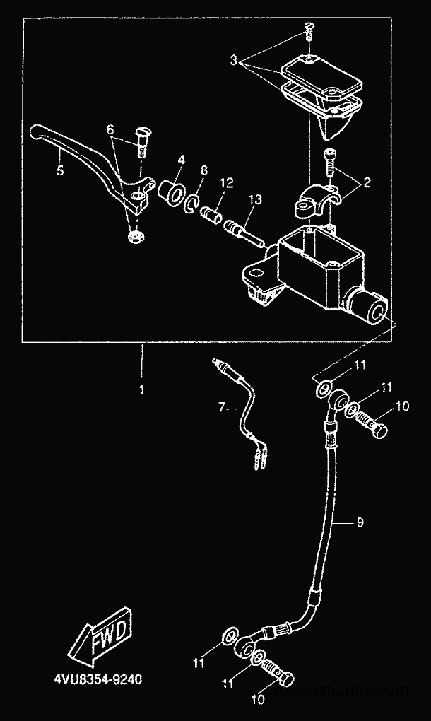 Yamaha Motors CW50 (5HG8) [010] - FRONT MASTER CYLINDER