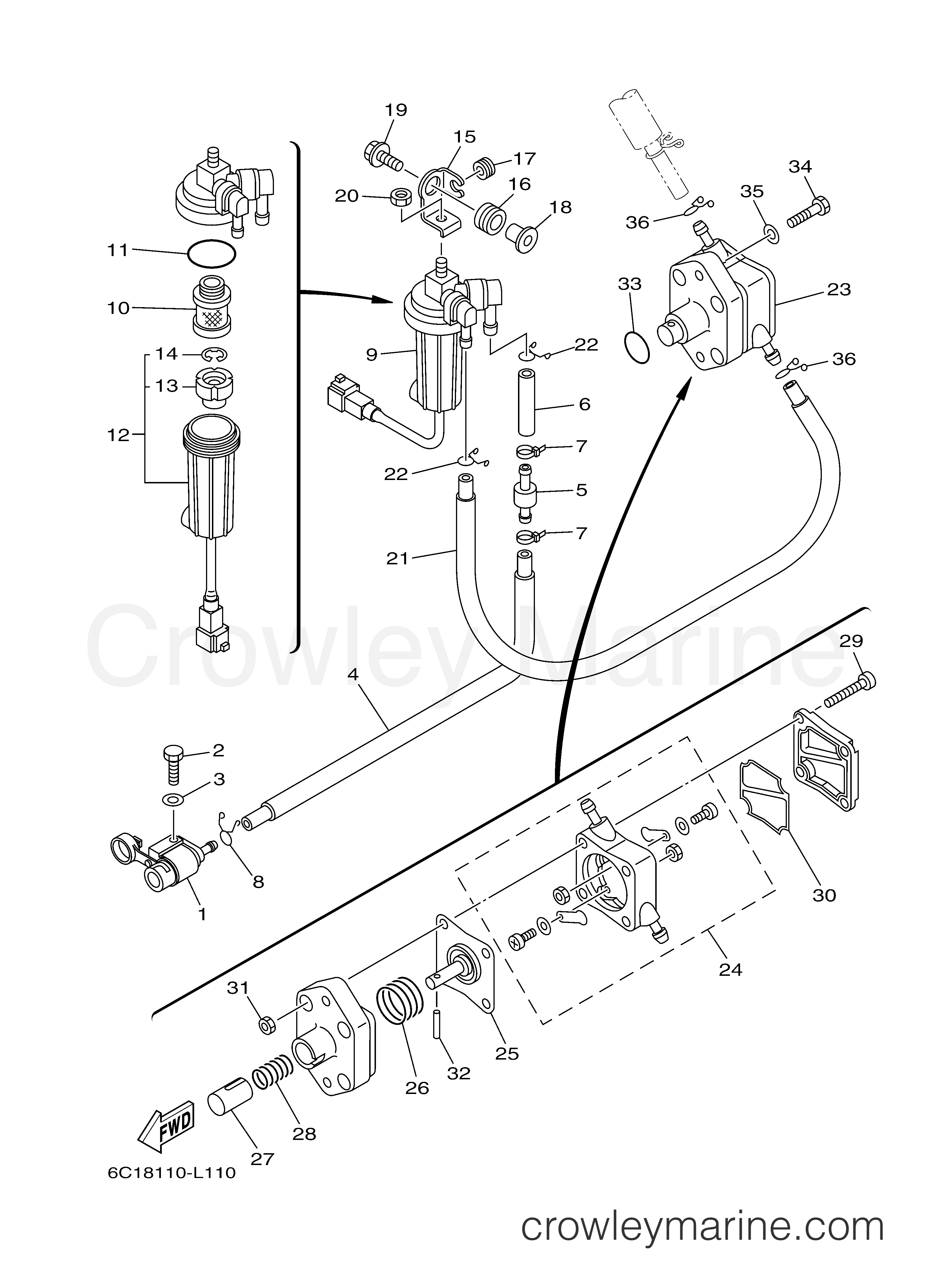 Yamaha Motors T50TLR - FUEL