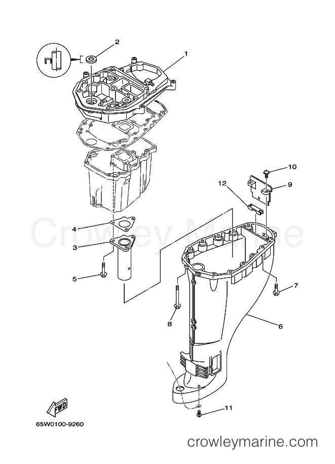 Yamaha Motors F25A (65W) [200] - UPPER CASING