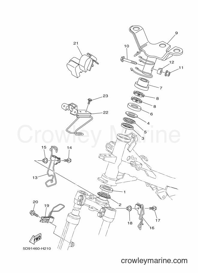 Yamaha Motors T115 (5D91) [010] - STEERING