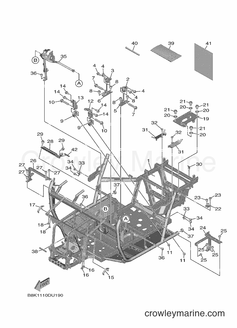 2019 ATV YXE850ENS - YXE850ENS (B8K8) [010] - FRAME