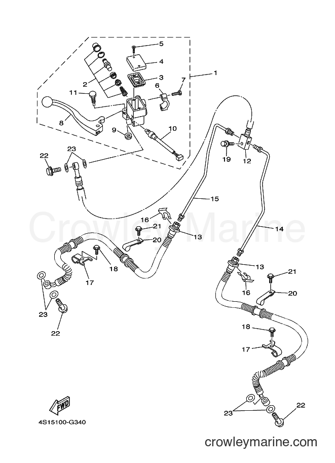 2008 ATV YFM400FWN - YFM400FWN (4S16) [010] - FRONT MASTER CYLINDER