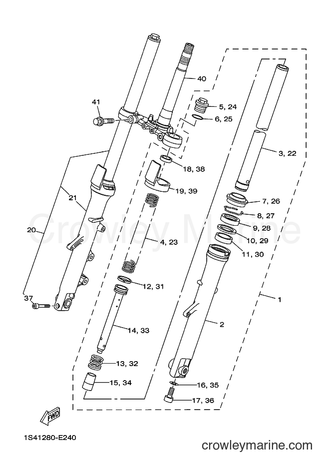 2011 Street Bike YBR250 - YBR250 (5D14) [010] - FRONT FORK