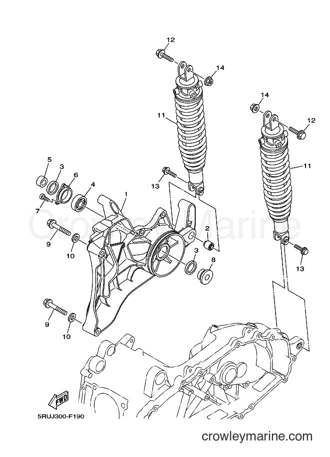 Yamaha Motors YP400A (34B1) [010] - REAR ARM & SUSPENSION