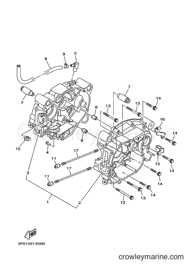 Yamaha Motors T110S (2P08) [010] - CRANKCASE