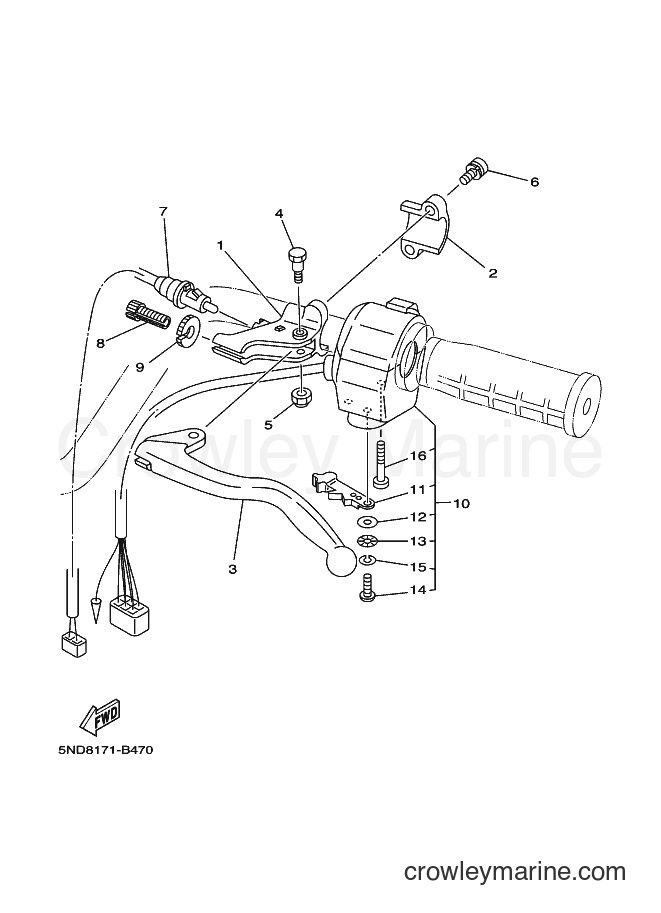 Yamaha Motors YFM450FAS (3C2E) [010] - HANDLE SWITCH & LEVER