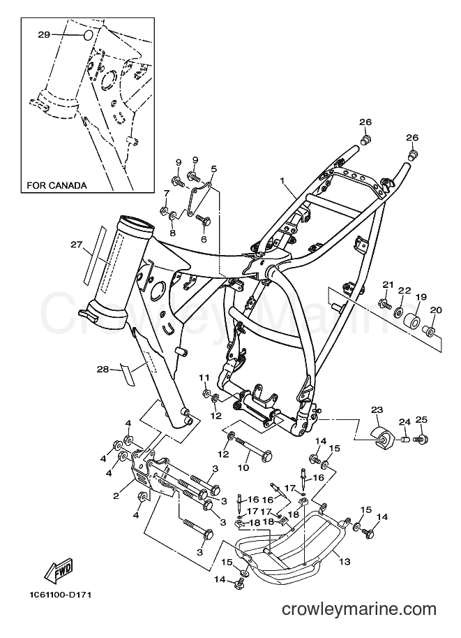 2005 Dirt Bike TT-R230 - TT-R230 (1C63) [010] - FRAME