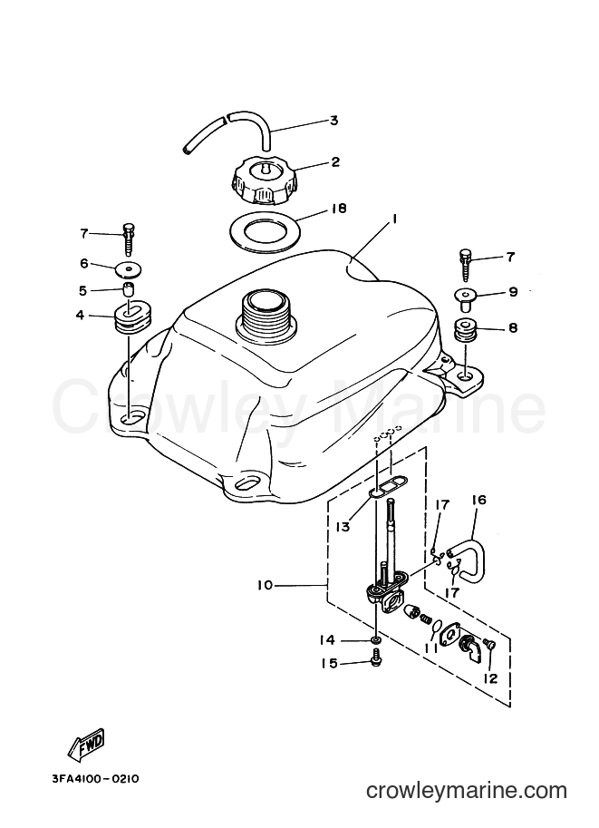 1999 ATV YFA-1 - YFA-1 (3FAM) [020] - FUEL TANK