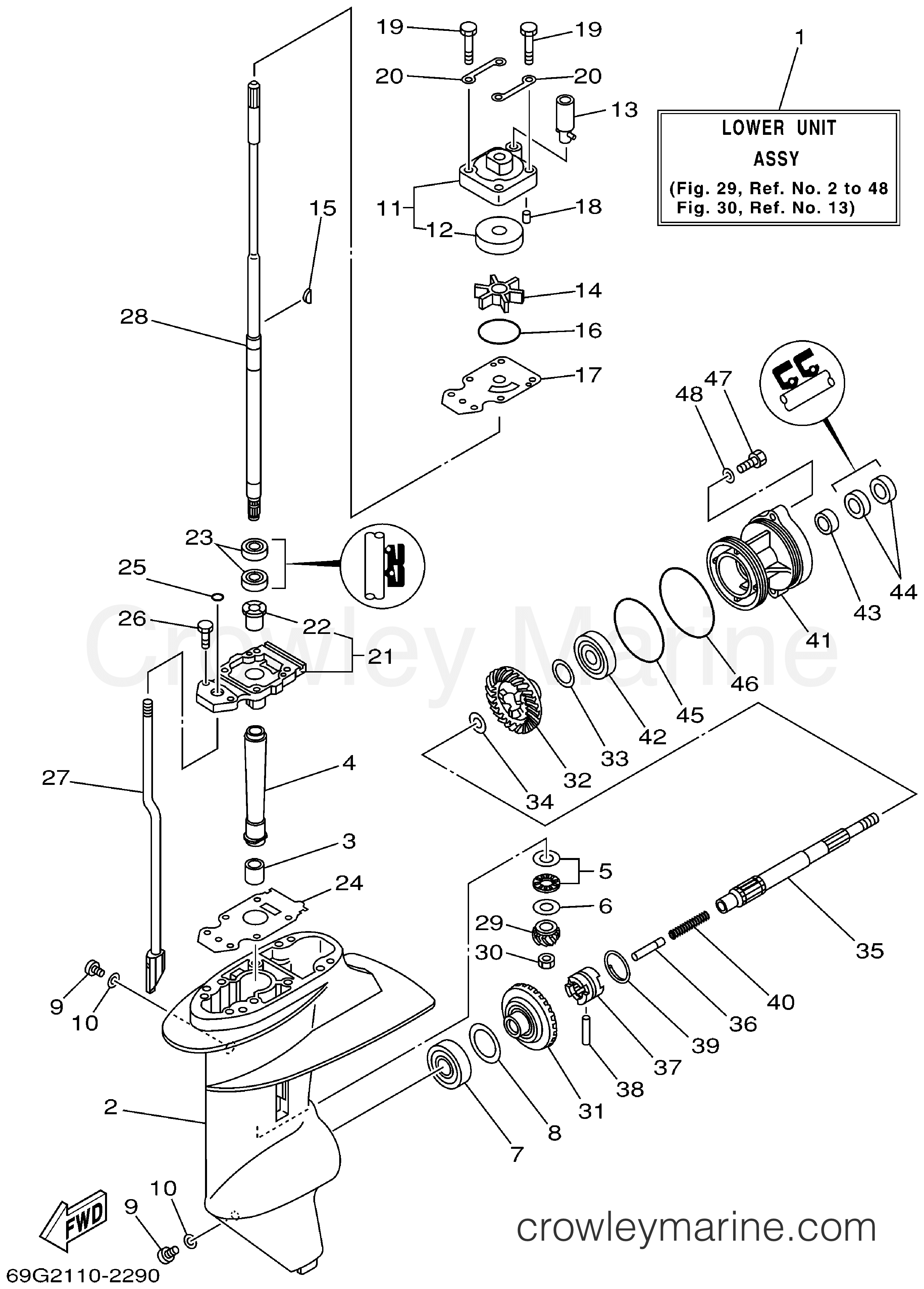 Yamaha Motors T8PLHA - LOWER CASING DRIVE 1