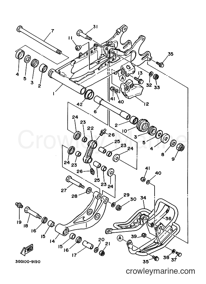 2005 ATV YFZ350 - YFZ350 (5FKW) [010] - REAR ARM