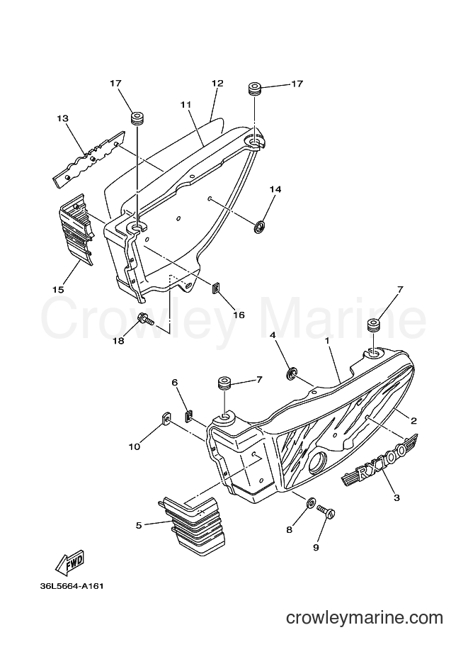 Yamaha Motors RX100T (36L6) [010] - SIDE COVER