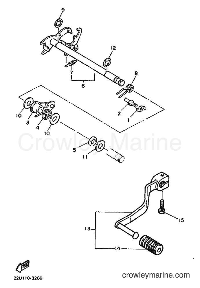 1983 Cruiser XV500 - XV500 (26R0) [010] - SHIFT SHAFT