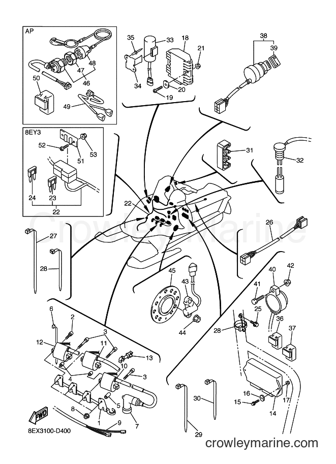 2005 Snowmobile SXV60 - SXV60 (8EX3) [020] - ELECTRICAL 1