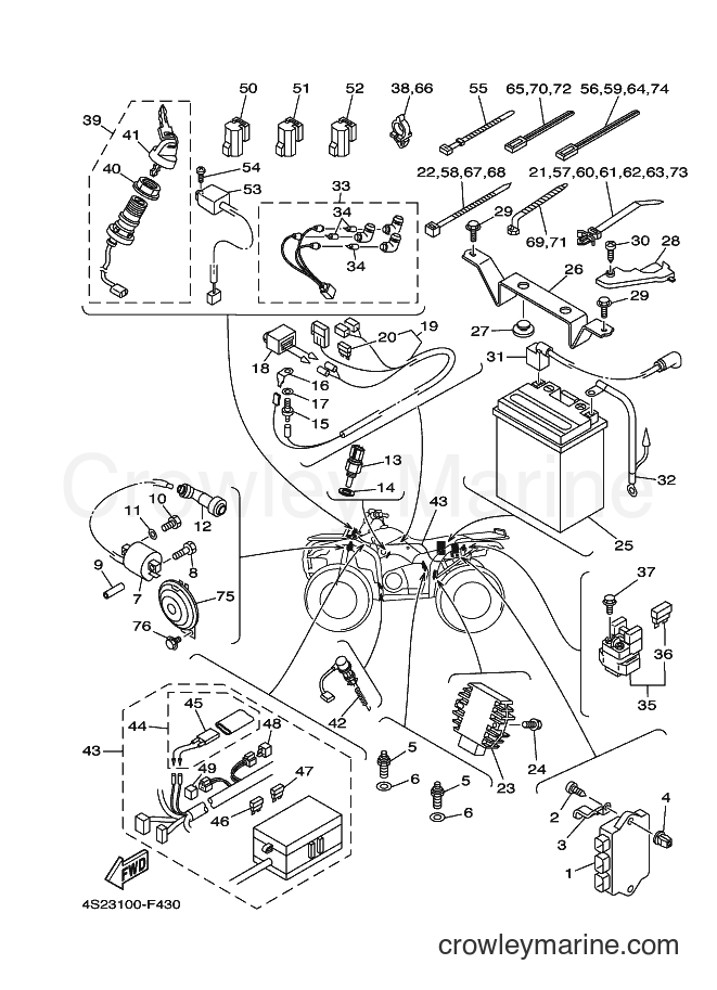 Yamaha Motors YFM350FWAN (4S23) [010] - ELECTRICAL 1