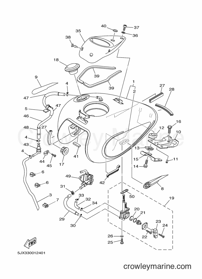2001 Cruiser XVS125 - XVS125 (5JX3) [080] - FUEL TANK