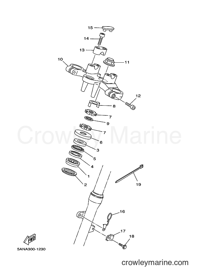 2002 Dirt Bike TDR125 - TDR125 (5ANB) [010] - STEERING