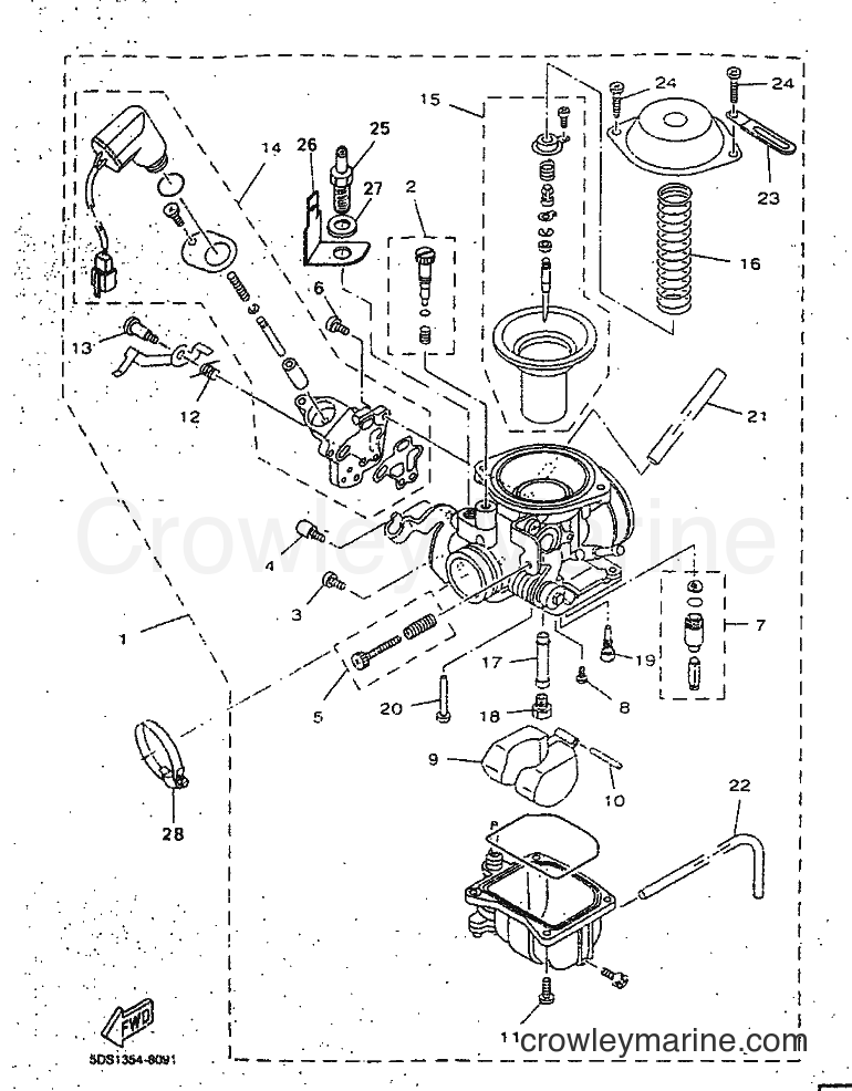 1998 Scooter YP125E - YP125E (5DS8) [010] - CARBURETOR