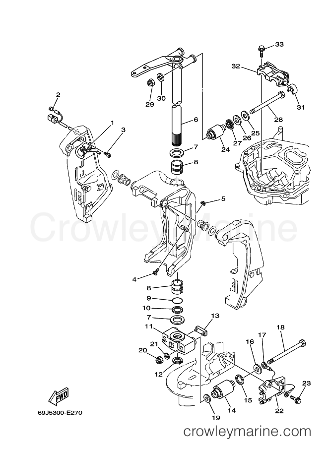 Yamaha Motors FL225AETX (69K5) [040] - BRACKET 2