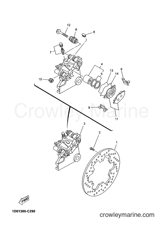 Yamaha Motors DT125RE (1D01) [060] - REAR BRAKE CALIPER