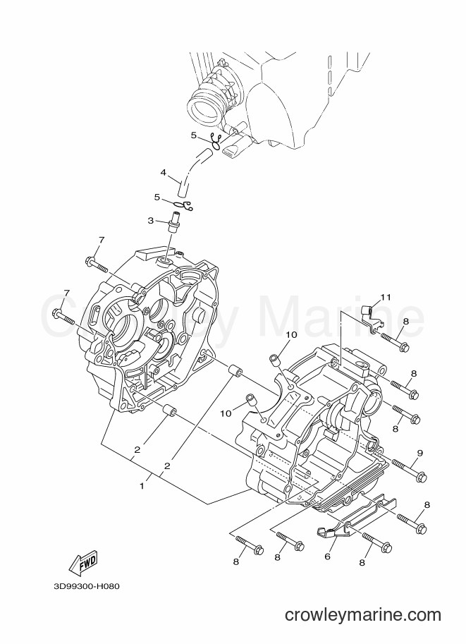 2009 Street Bike YBR125ED - YBR125ED (3D99) [010] - CRANKCASE