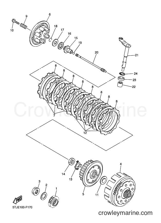 2007 Dirt Bike WR450F - WR450F (5TJF) [010] - CLUTCH