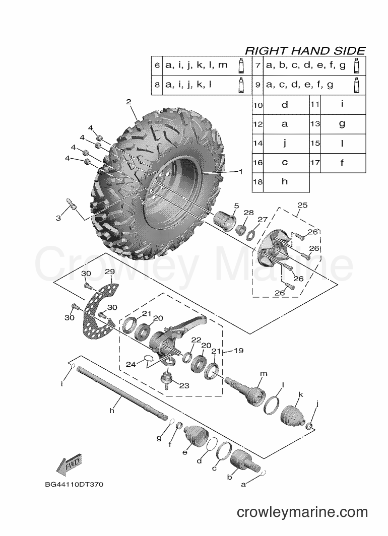 2018 ATV YXF850E - YXF850E (BG45) [010] - FRONT WHEEL 2