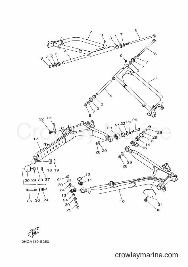 2017 ATV YXZ1000E - YXZ1000E (2HCB) [010] - REAR ARM