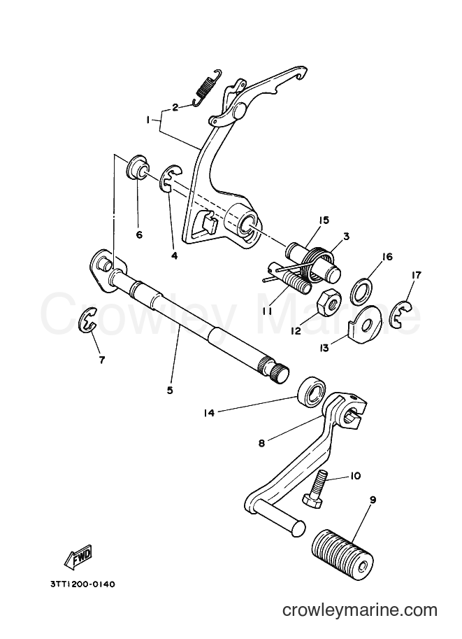 2008 Dirt Bike DT125 - DT125 (3TTF) [010] - SHIFT SHAFT