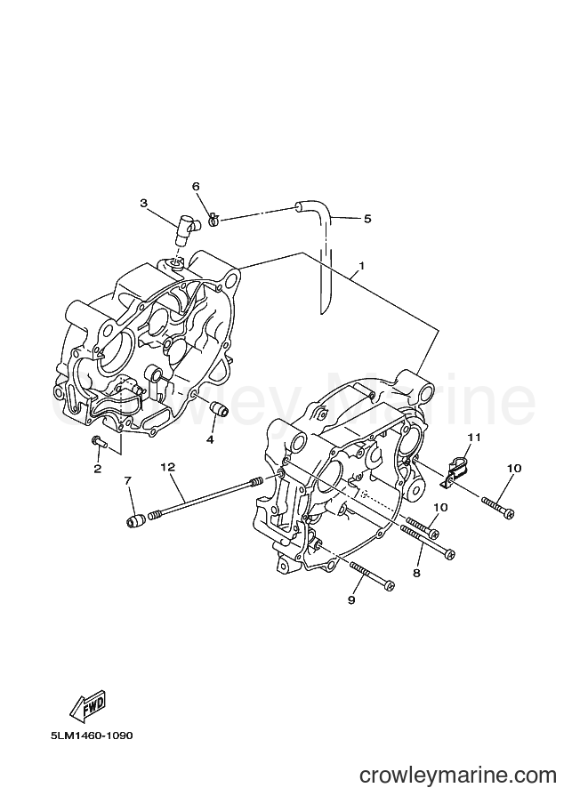 Yamaha Motors T105SE (5SD1) [010] - CRANKCASE