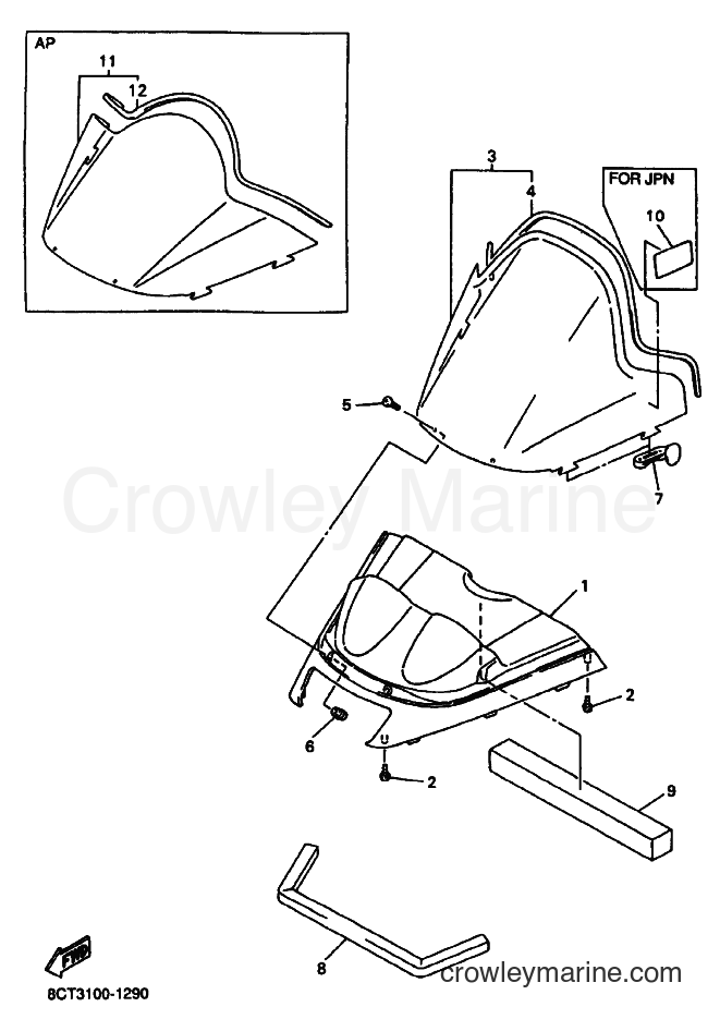 Yamaha Motors SX500R (8CT3) [030] - WINDSHIELD