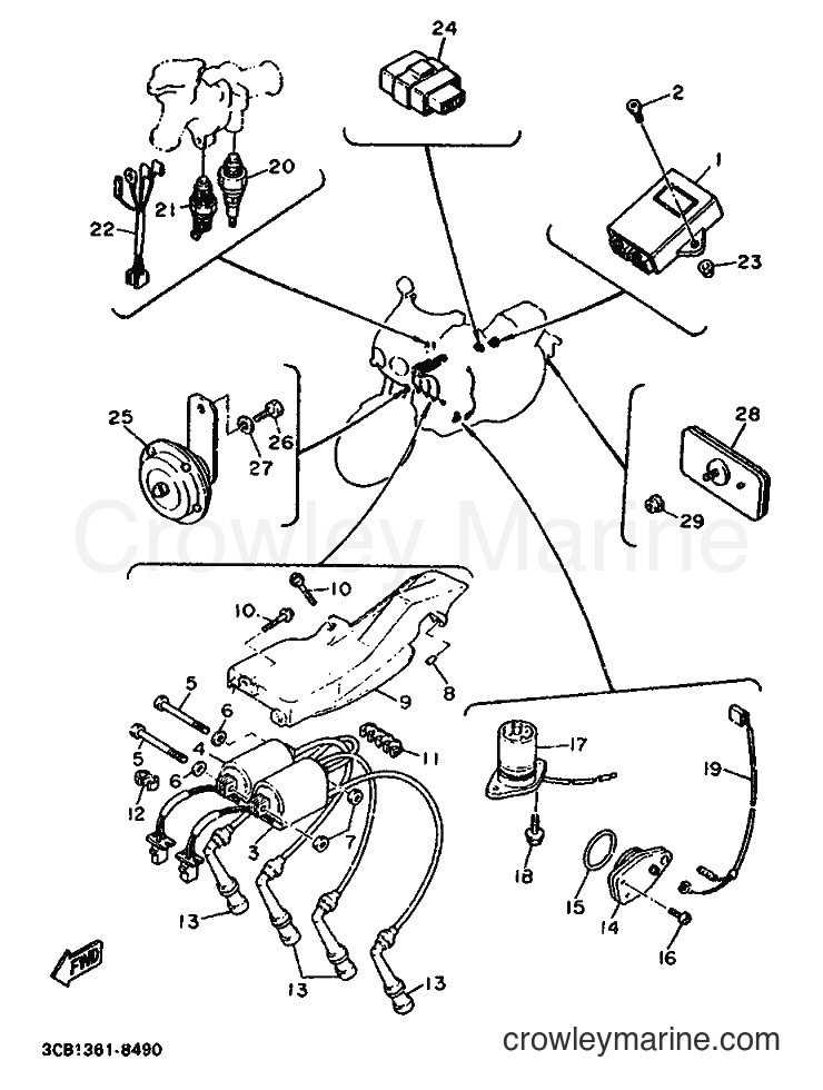 Yamaha Motors FZR1000 (3CB1) [999] - ELECTRICAL 1