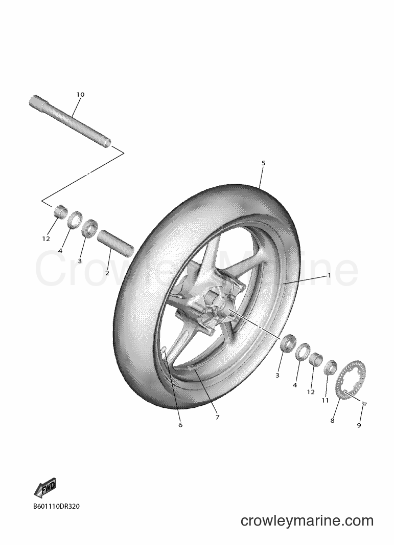 2017 Sport Bike YZF600 - YZF600 (BN64) [060] - FRONT WHEEL
