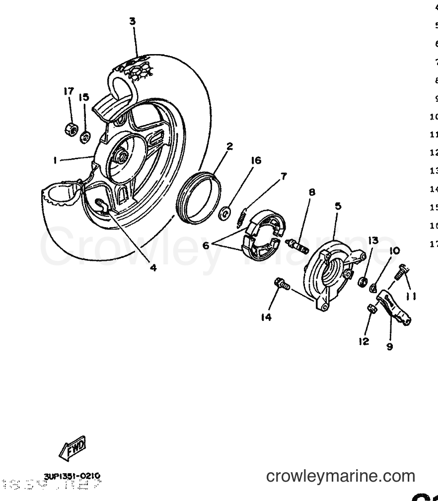 1992 Scooter CH80 - CH80 (3WX2) [999] - REAR WHEEL