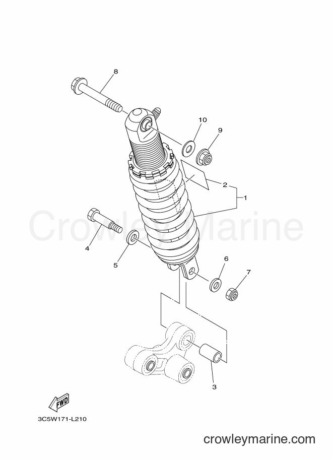 2012 Dirt Bike XT250 - XT250 (3C5W) [010] - REAR SUSPENSION