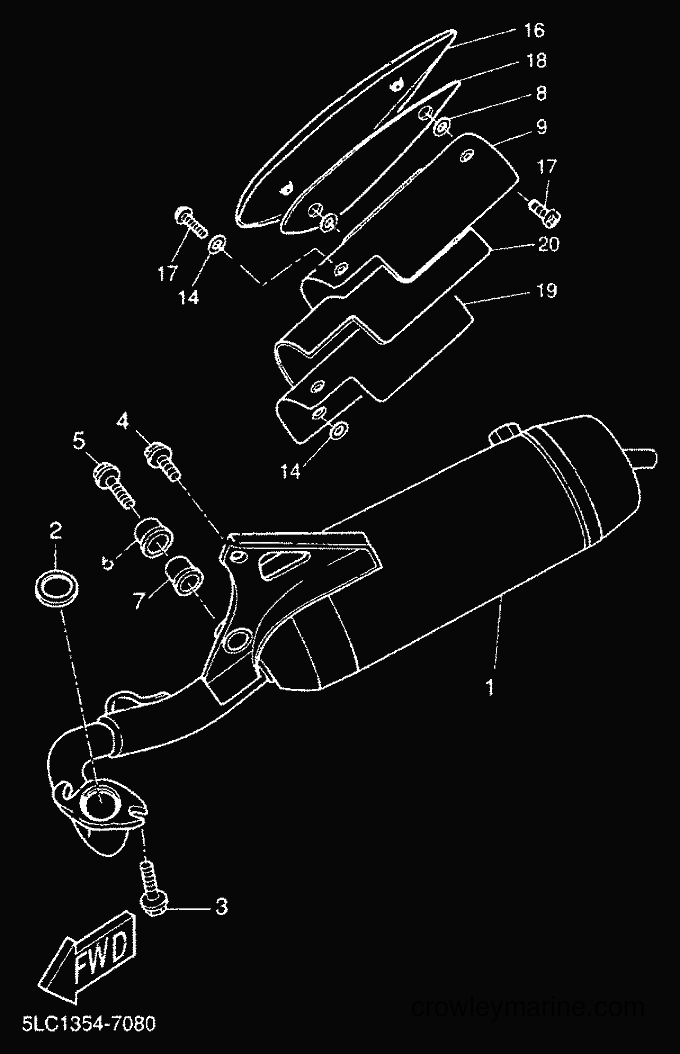 1999 Scooter YQ50 - YQ50 (5KL1) [010] - EXHAUST