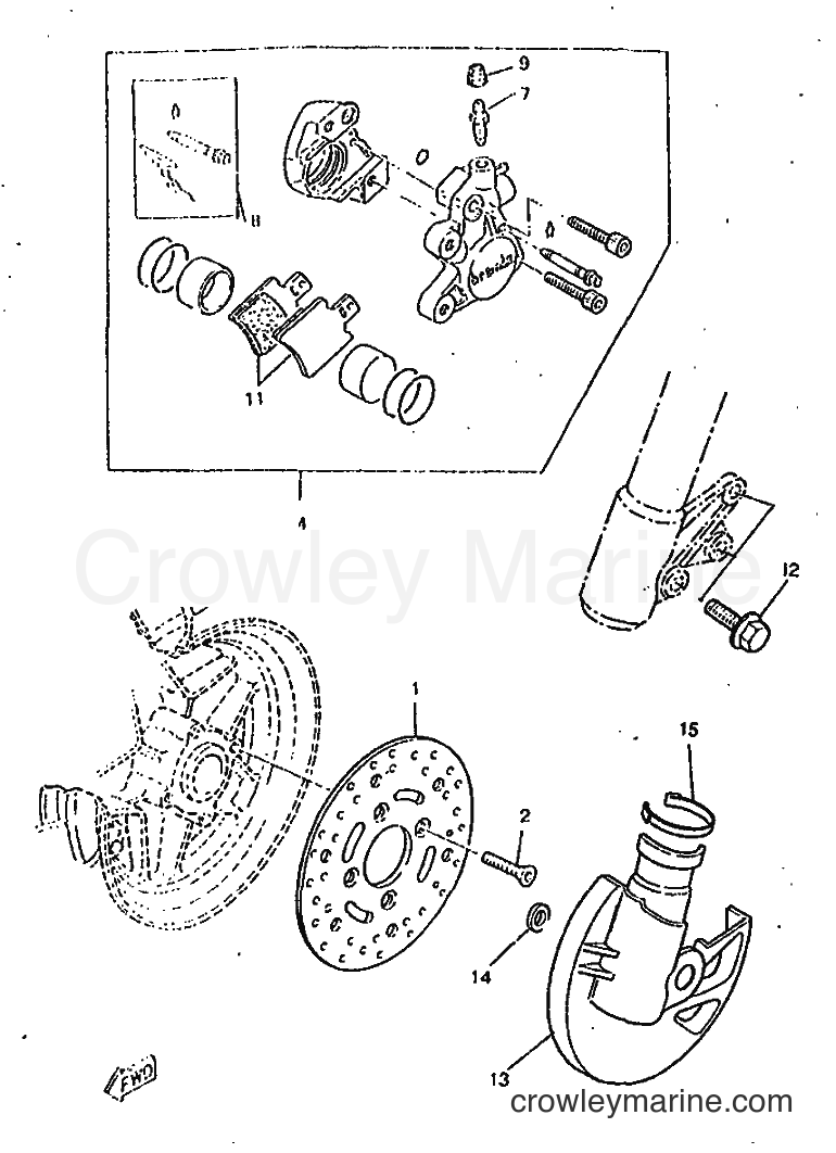 1998 Scooter CW50RSX - CW50RSX (4YD2) [999] - FRONT BRAKE