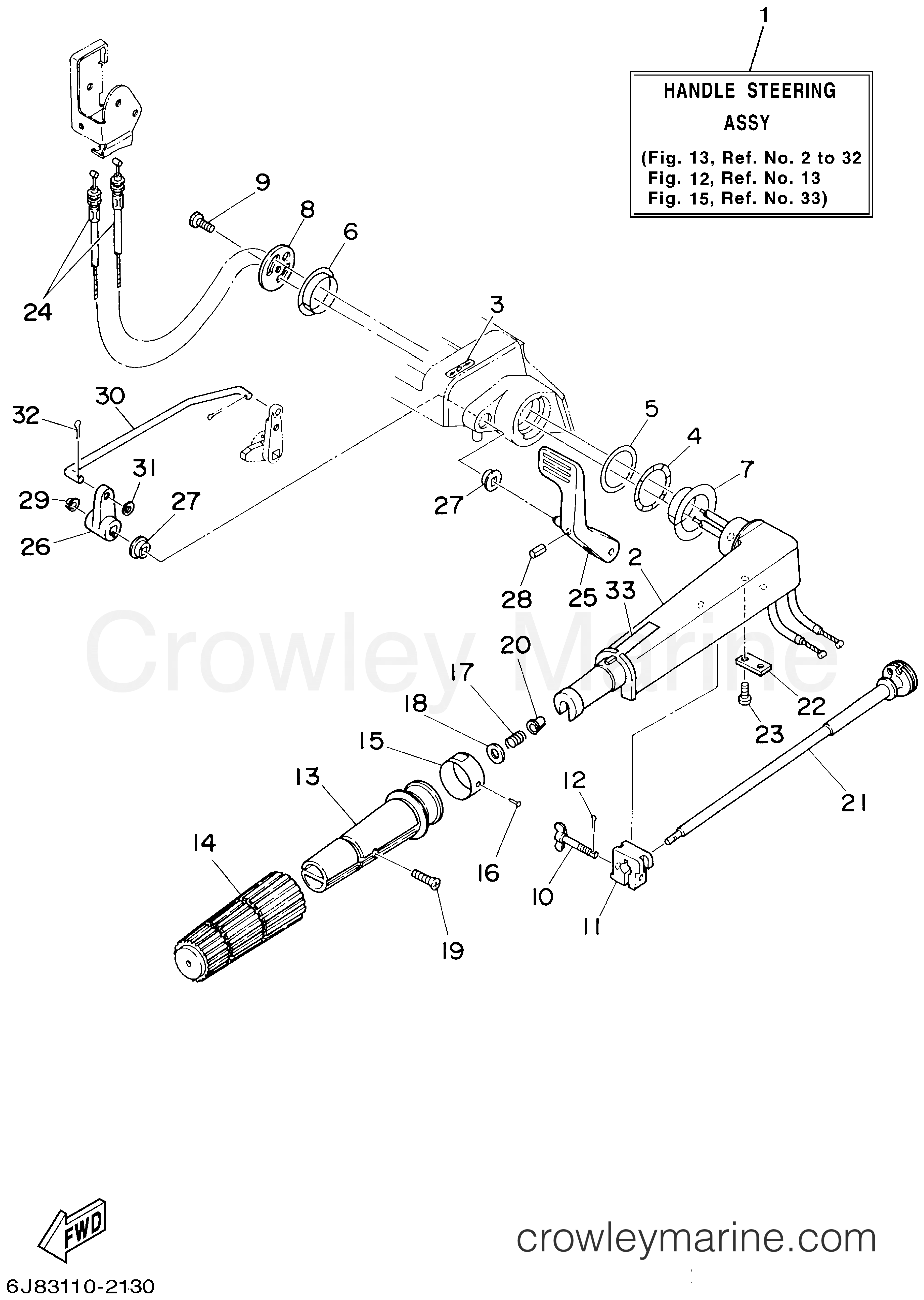 Yamaha Motors 30MSHA - STEERING