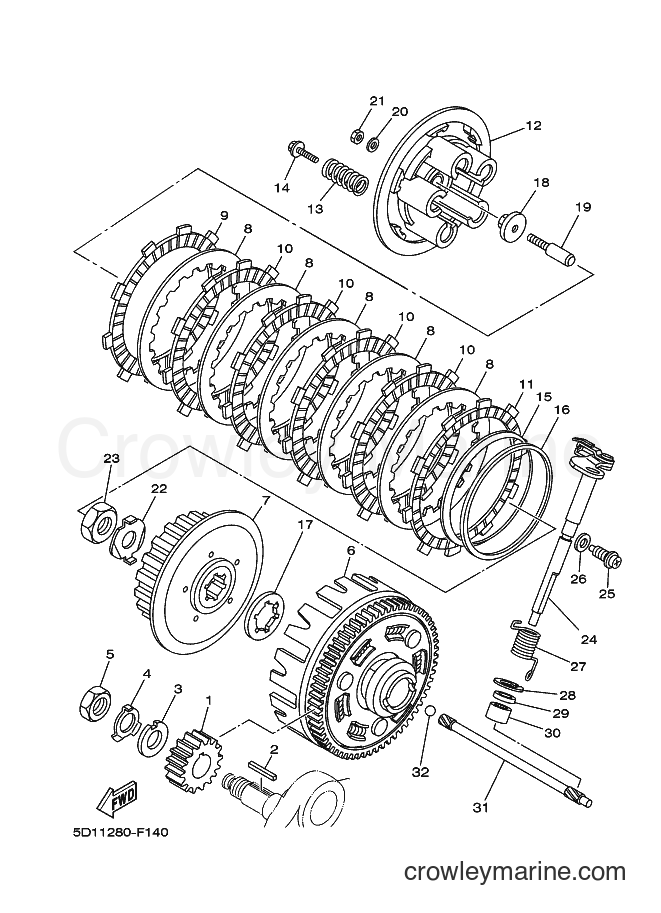Yamaha Motors YBR250 (5D11) [050] - CLUTCH