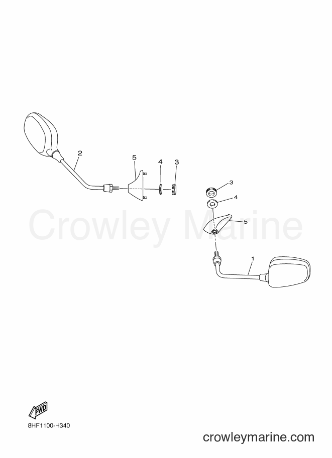 2009 Snowmobile RS10SUV - RS10SUV (8HP2) [010] - REAR VIEW MIRROR