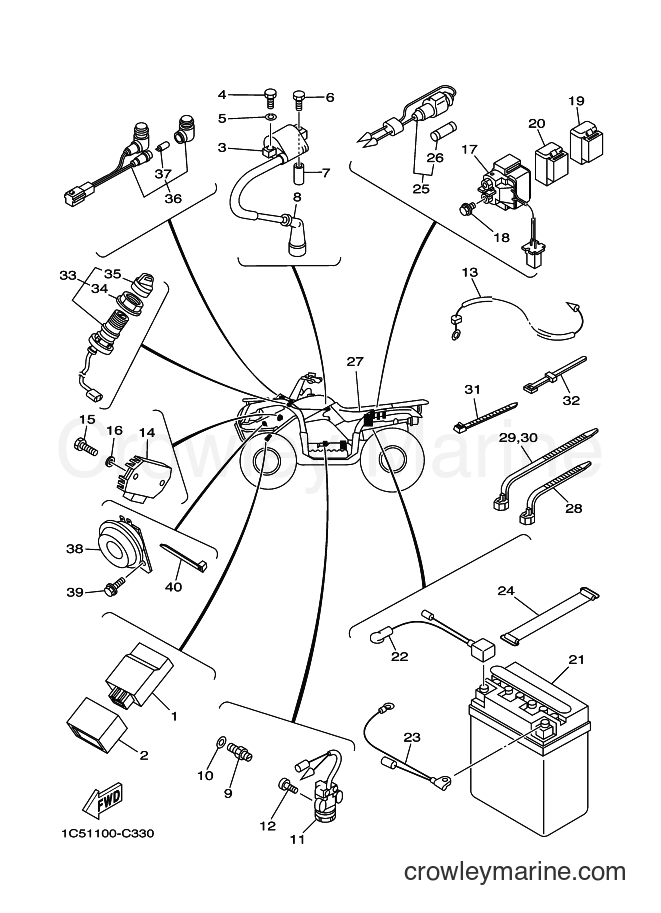 2004 ATV YFM125A - YFM125A (1C54) [010] - ELECTRICAL 1