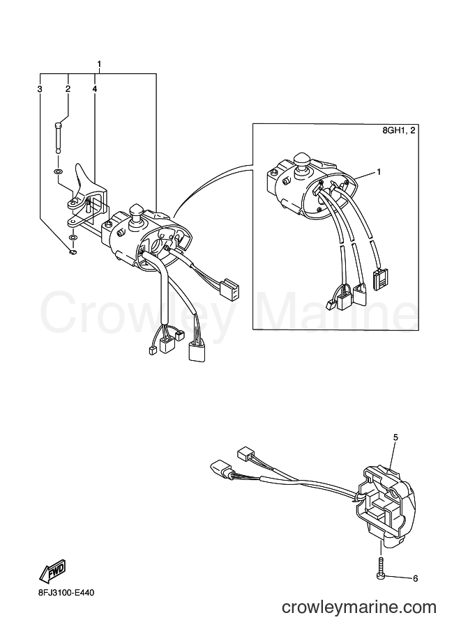 2006 Snowmobile SXV700 - SXV700 (8FJ4) [010] - HANDLE SWITCH & LEVER