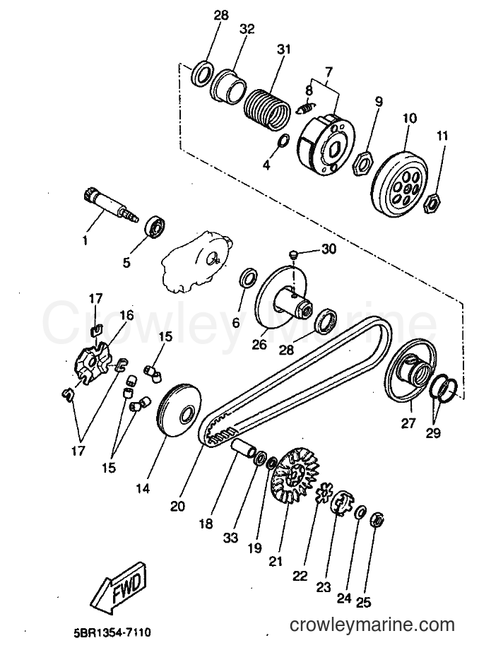 1999 Scooter YQ50 - YQ50 (5HEA) [010] - CLUTCH