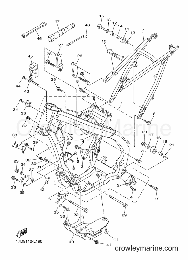 2013 Dirt Bike YZ250F - YZ250F (17DJ) [010] - FRAME
