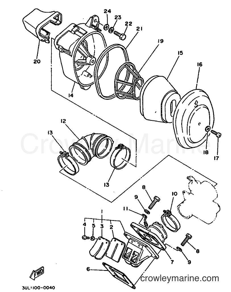 1993 Dirt Bike RT100 - RT100 (3UL4) [010] - INTAKE